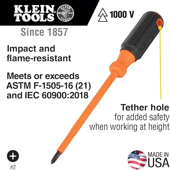 Klein Tools 85820 20-Piece Screwdriver Set, 8 Precision, 7 Standard Drivers with Color-Coded Handles, 3 Insulated Screwdrivers, 1 Demolition Driver, and Magnetizer
